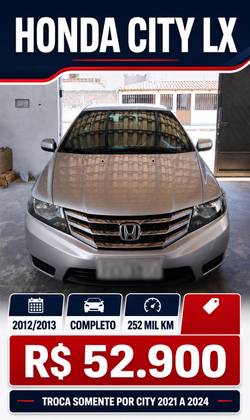 HONDA CITY 1.5 LX 16V FLEX 4P AUTOMÁTICO HONDA CITY 1.5 LX 16V FLEX 4P AUTOMÁTICO
